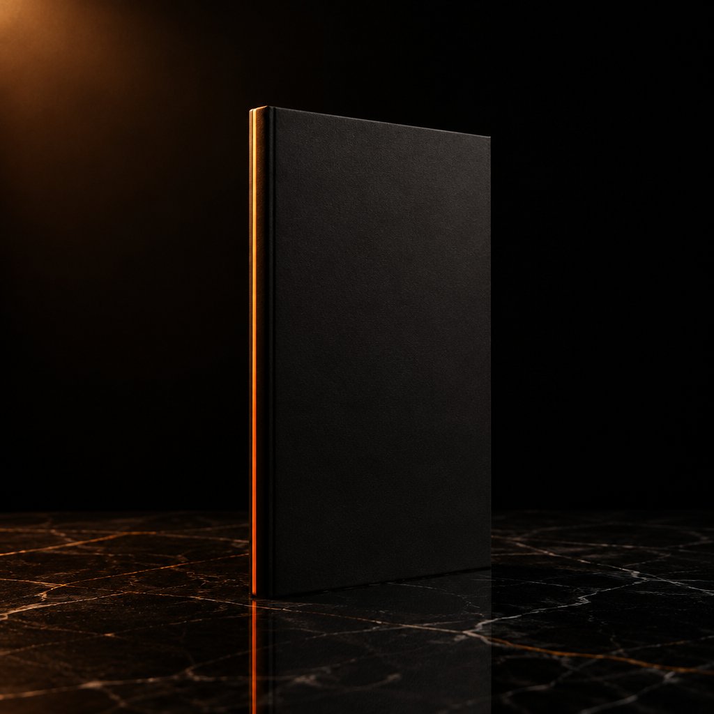 The 7-Day Start, a thin matte black book with an ember spine